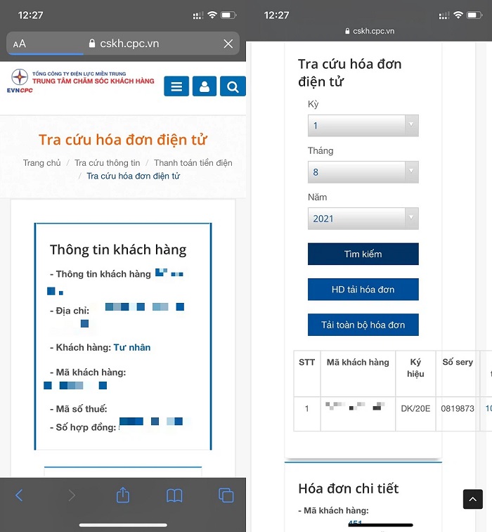 cách xem lượng điện tiêu thụ trong tháng