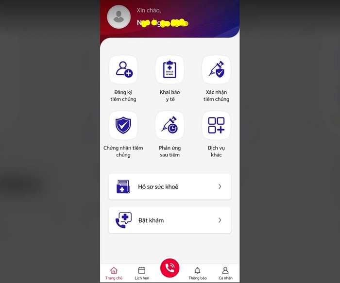 Giao diện của ứng dụng