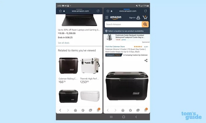 Tính năng Drag & Split được áp dụng trong Samsung Message, Note, MS Office và một vài ứng dụng khác