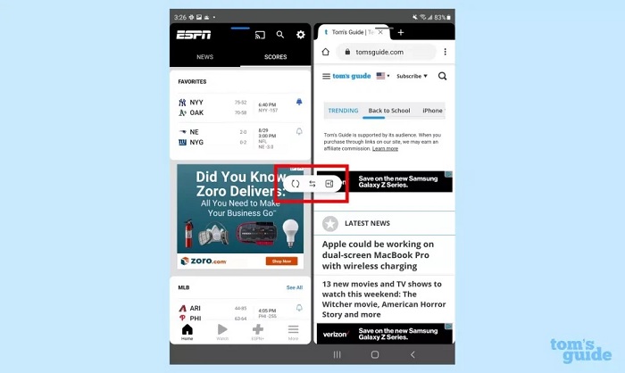 Mở cùng lúc hai ứng dụng