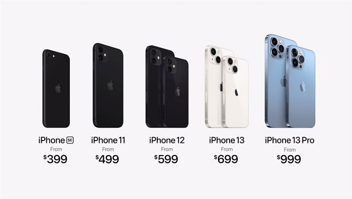 iPhone 13 series không có bản 64GB