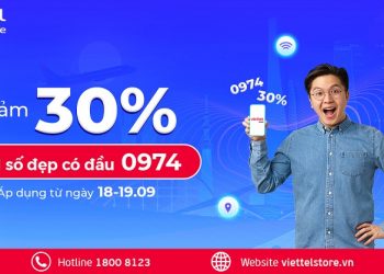 Viettel Store giảm 30% SIM số đẹp có đầu 0974**