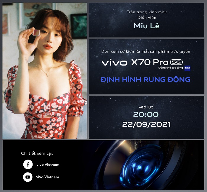 Những “tác phẩm" tạo tác bằng X70 Pro sẽ được Miu Lê chia sẻ tại sự kiện ra mắt sản phẩm ngày 22/09