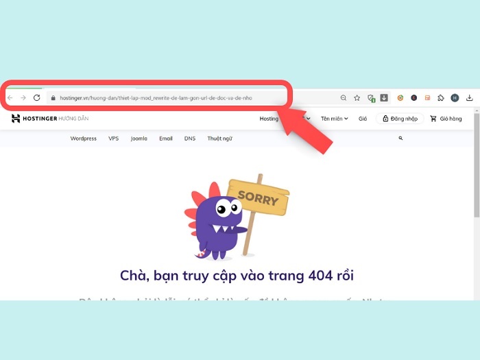 Tải lại trang web để khắc phục lỗi 404 not found