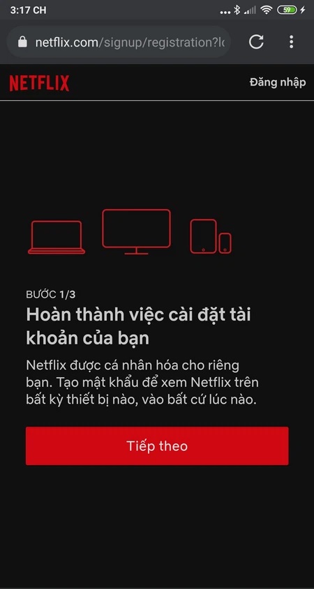 Cách đăng ký Netflix trên điện thoại