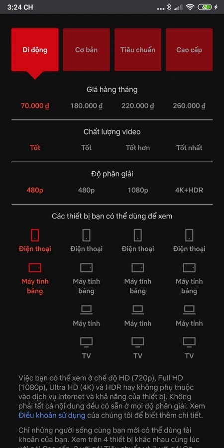 Cách đăng ký Netflix trên điện thoại
