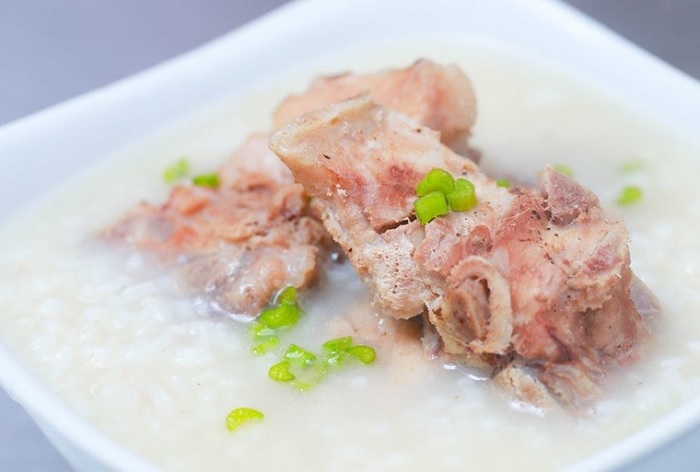 Thành quả sau khi nấu cháo bằng nồi cơm điện