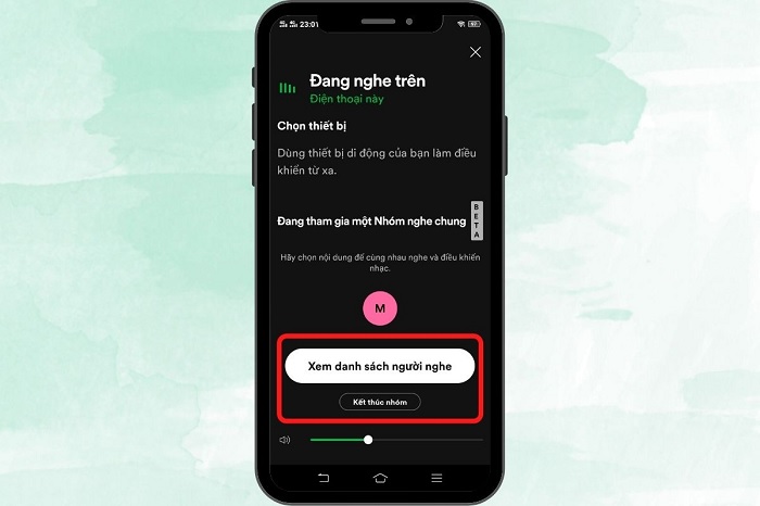 Xem danh sách người nghe