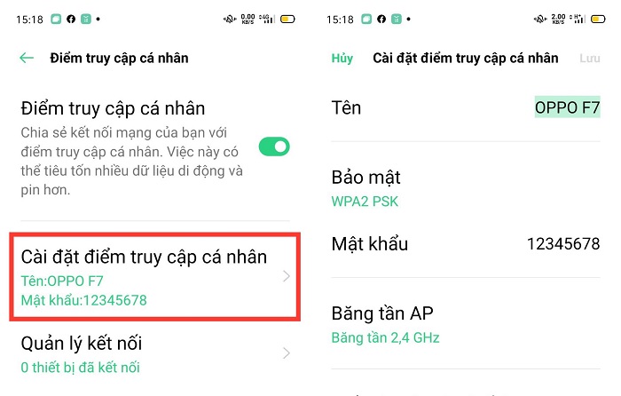 cách phát wifi từ điện thoại iPhone