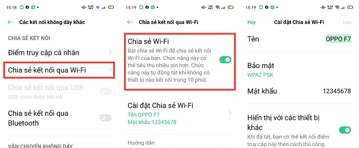 cách phát wifi từ điện thoại iPhone