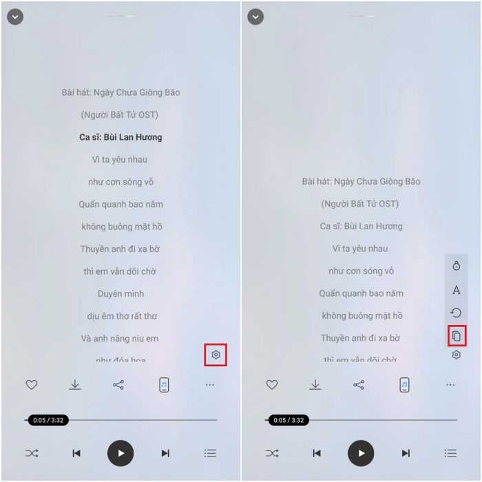 Cách sao chép lời bài hát trên Zing Mp3