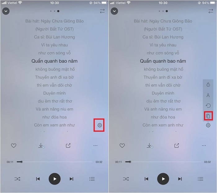 Cách sao chép lời bài hát trên Zing Mp3