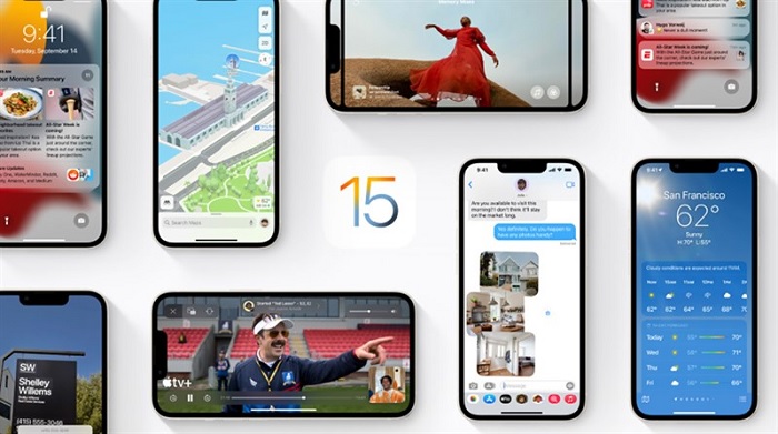 iPhone 13 mini chạy iOS 15