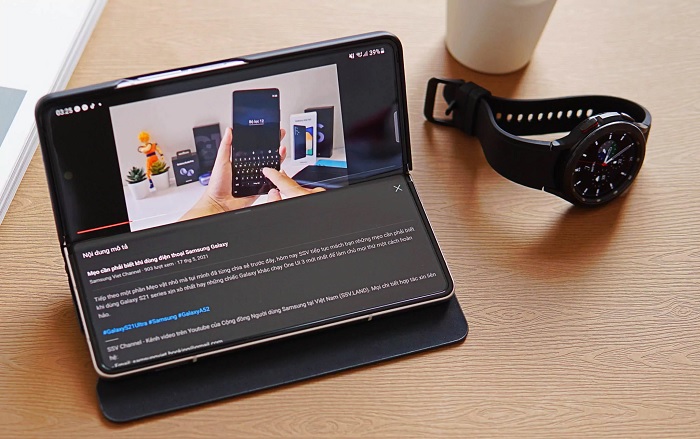 Youtube được tối ưu hoàn hảo trên Galaxy Z Fold3 5G