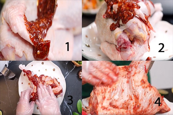 Ướp gà với hỗn hợp trên