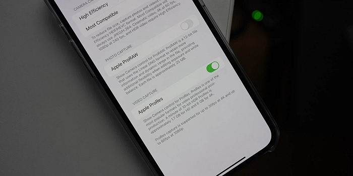 Chức năng quay video ProRes trên iOS 15.1