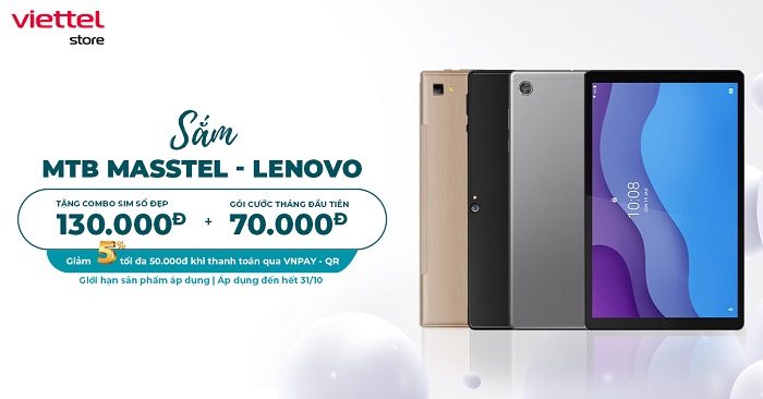 Sắm MTB Masstel, Lenovo - Rinh ngay combo Sim số đẹp kèm gói cước siêu ưu đãi