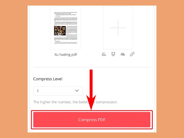 Chọn “Compress PDF”
