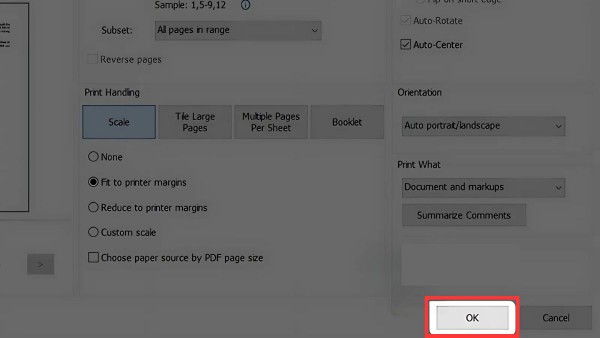 Nhấn “OK” để tạo bản PDF