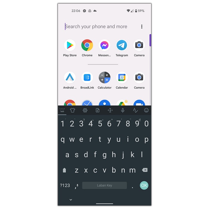 Tùy chọn mới giúp người dùng gõ tìm kiếm ngay trong ô Search khi vuốt truy cập vào