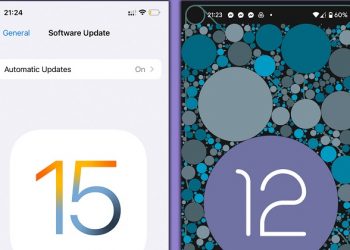 so sánh giao diện iOS 15 và Android 12