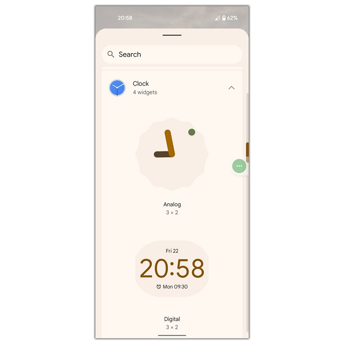 Các góc của Widgets được bo tròn đẹp mắt