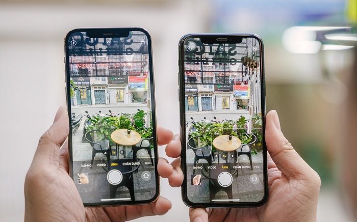 Giao diện camera iPhone 13 và iPhone 12 Pro