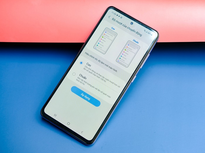 Galaxy A52s 5G hỗ trợ màn hình 120Hz