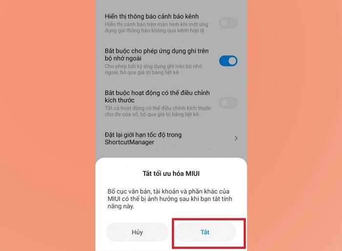 tối ưu hóa MIUI là gì