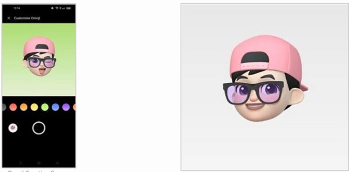 Omoji sử dụng camera 2D phía trước để quét nét mặt và tạo ra hình đại diện 3D được cá nhân hóa cho AOD