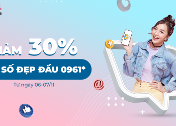 Giảm ngay 30% SIM số đẹp có đầu 0961** duy nhất trong 2 ngày cuối tuần