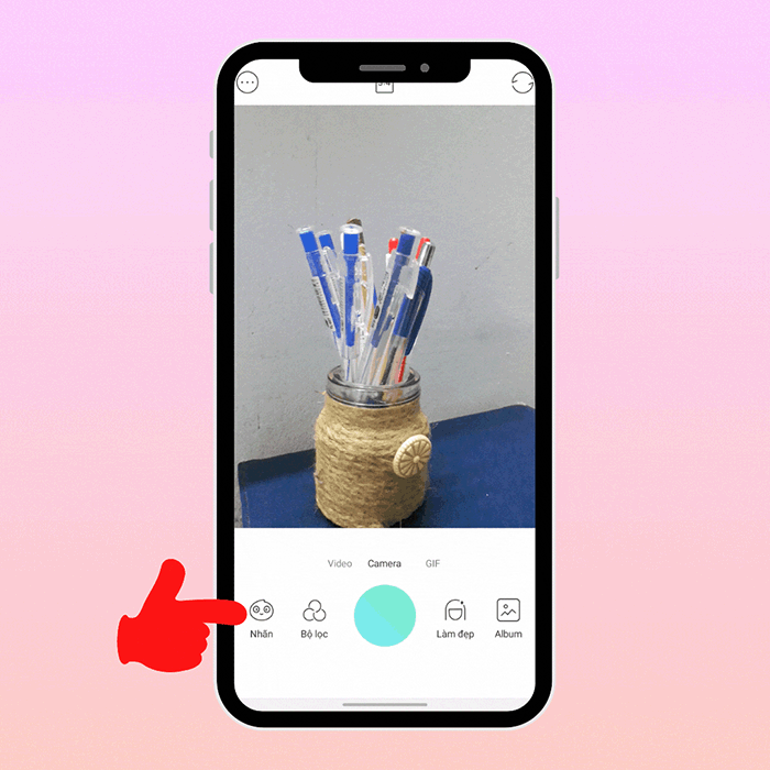 Lựa chọn các stiker bạn yêu thích