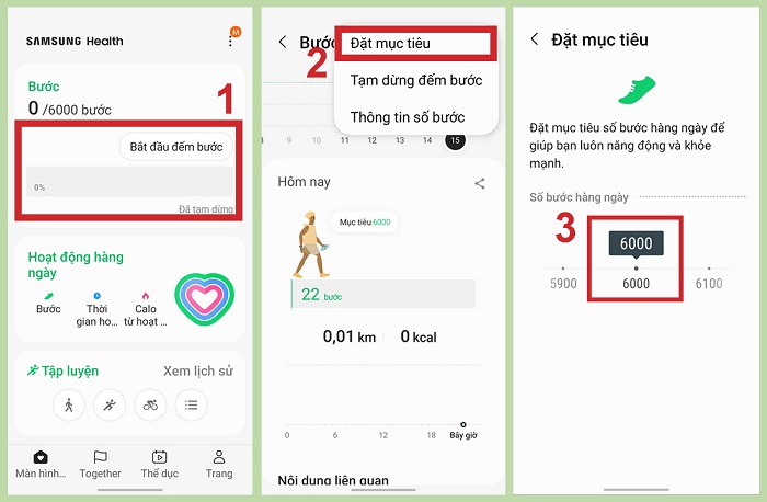 Đếm số bước chân