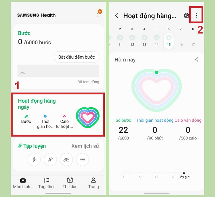 Theo dõi hoạt động hằng ngày