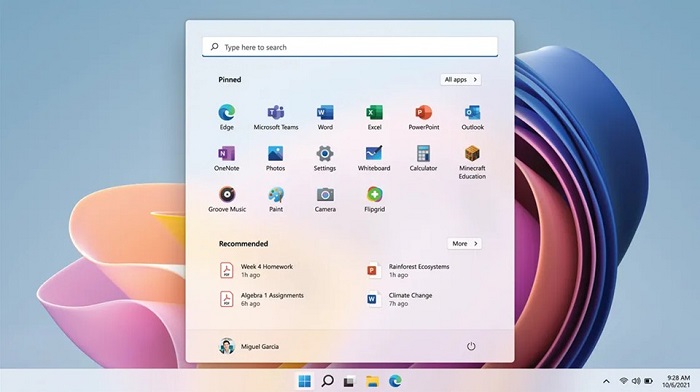 Giao diện của Windows 11 SE