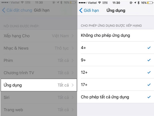 Ẩn ứng dụng trên iPhone