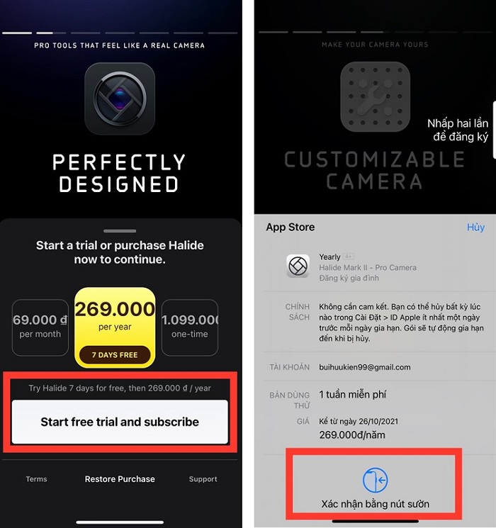 Giao diện ứng dụng