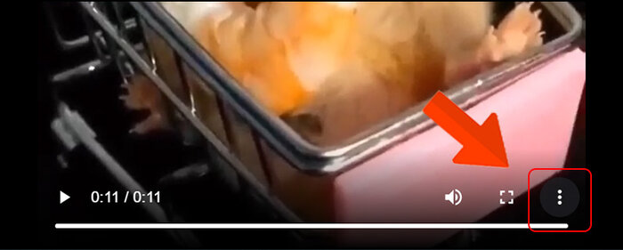 Chọn biểu tượng ba chấm góc phải màn hình