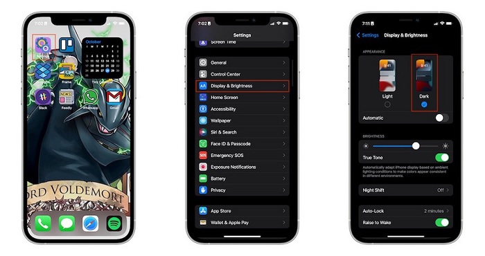 Sử dụng Dark Mode để tăng thời lượng dùng pin iPhone 13