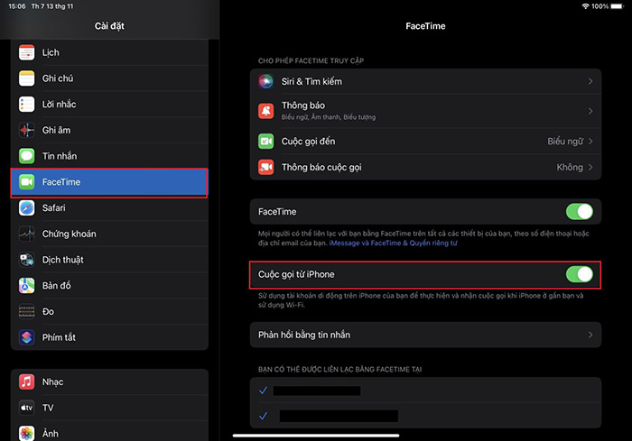 Tắt kích hoạt cuộc gọi từ iPhone