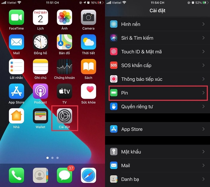 Bạn sẽ được gợi ý kích hoạt chế độ nguồn điện thấp khi mức pin của iPhone tụt xuống dưới mức 20%