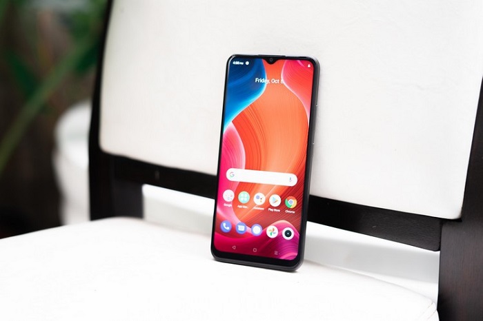 Mặt trước realme C25Y đi kèm màn hình 6.5 inch và sử dụng tấm nền LCD