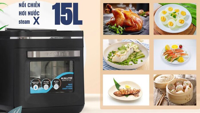 Nồi chiên không dầu hơi nước được đánh giá với việc chế biến thực phẩm thơm ngon hơn