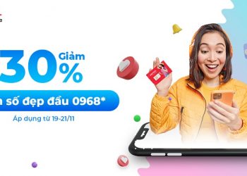 Viettel Store giảm giá 30% Sim số đẹp đầu 0968**