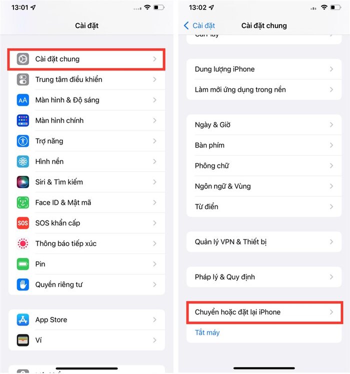 Thực hiện theo thao tác hướng dẫn