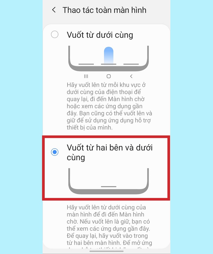 thay đổi thanh điều hướng trên điện thoại Samsung