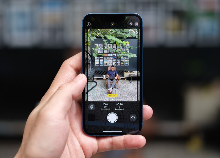 Giao diện camera trên iPhone 13 mini