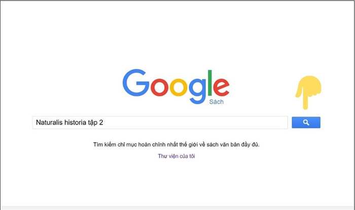 Nhập tên sách trong ô tìm kiếm