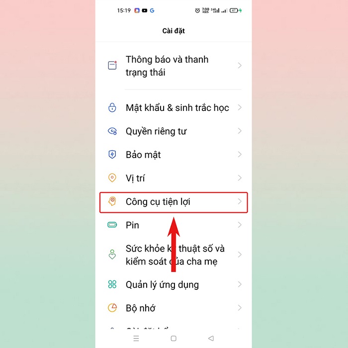 cách chụp màn hình điện thoại Oppo