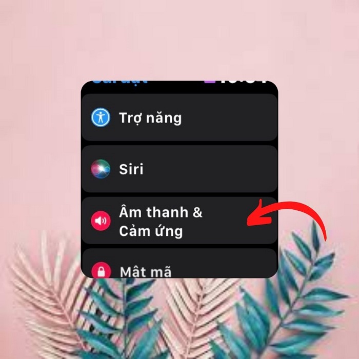 Nhấn chọn Âm thanh & Cảm ứng